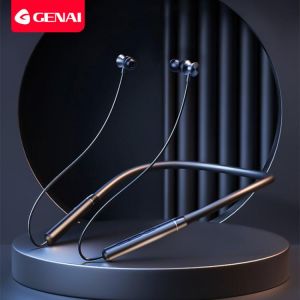 GENAI Wireless Bluetooth Headphones with Microphone In Ear Headphones for Smartphone Magnetic Earphone Sports Neckband Earbuds