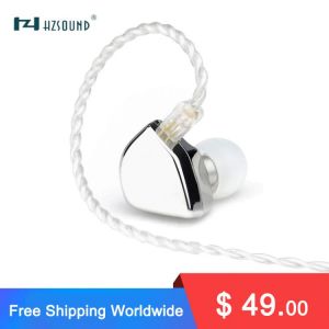 HZSOUND Heart Mirror 10mm Driver Unit  In Ear Headphone CNC HIFI Headset DJ Monitor Earphone Earbuds with 2Pin 0.78mm OFC Cable