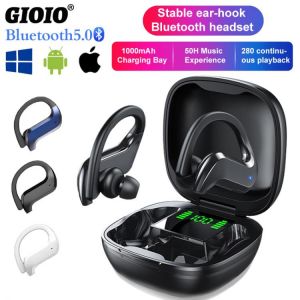 MD03 TWS Wireless Bluetooth Headphones Stable Ear-Hook Touch Control Digital Display For Oppo Huawei Iphone Xiaomi Sport Earbuds