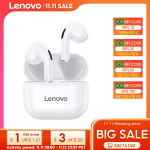 100% Original Lenovo LP40 TWS Bluetooth Earphone Mini Earbuds Wireless Headphones with Mic for iPhone 13 Xiaomi Sport Game