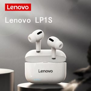Original Lenovo LP1s TWS Wireless Earphone Bluetooth 5.0 Dual Stereo Noise Reduction Bass LP1 New Upgraded Version Touch Earbuds