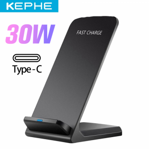 30W Qi Dual Coil Wireless Charger For iPhone 11 12 X 8 10 Plus Phone Fast Charger Pad Dock Station For Samsung S8 S9 S9+ Note 8