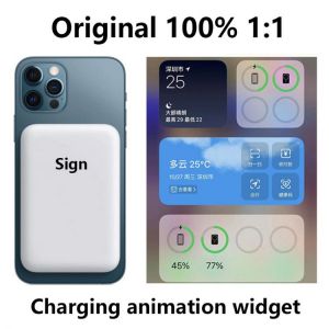 1:1 With Logo 5000mAh Power Bank Magnetic Wireless Charger Charging For iphone12 13 pro Max Mini External Auxiliary Battery Pack