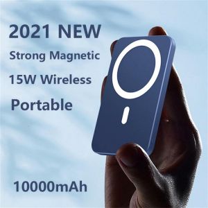 10000mAh 15W Magnetic Wireless Power Bank Mobile Phone Fast Charger For iPhone12 13 12Pro 13Pro Max External auxiliary battery