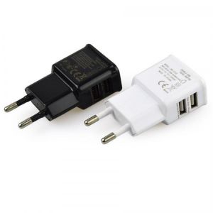 Mobile Phone Charger Dual USB EU Charger Plug Travel Wall Charger Adapter For iPhone 8 7 Samsung Xiaomi Universal Phone Charger