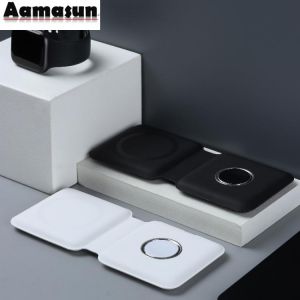 Original Mag Magnetic Safe Wireless Duo Charger For Apple iPhone 12 Mini 11 Pro X XS Max Fast Charging Pad for Airpods Pro Watch