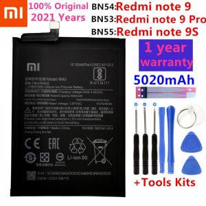 100% Original 5020mAh BN53 BN54 BN55 Replacement Battery For Xiaomi Redmi note 9 Pro 9S Bateria Mobile Phone Batteries Tools