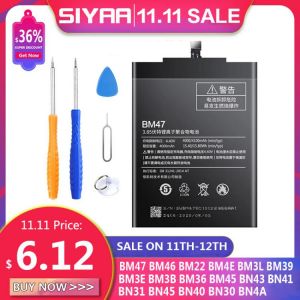 SIYAA Battery BM47 BN43 BN41 BM46 BM22 BN31 BM4E BN40 BM3L BM39 BN45 BN30 BM36 BM3E BM3B BN4A BM45 For Xiaomi Replacment Bateria
