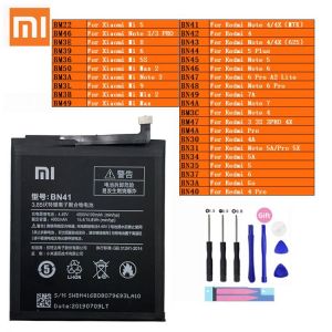 XiaoMi Phone Battery Redmi Mi Max Note 2 3 3S 4 4A 4X 5 5A 5S 5X 6 6 7 7A 8 9 Go Pro Plus A2 Lite BN41 BN31 BM47 BN34 Batteries