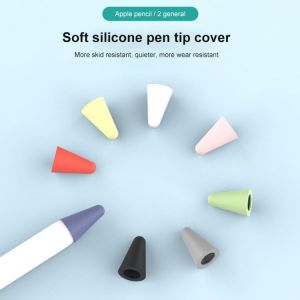 Pencil Tip Cover For Apple Pencil 2 1 Generation Nib Case Cover 8PCS Mute Silicone Cover Skin Screen Protector For Apple Pencil