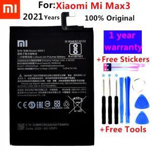 100% Original Replacement Battery For Xiaomi Mi Max3 Max 3 BM51 Genuine Phone Battery 5500mAh+Free Tools+Free Stickers