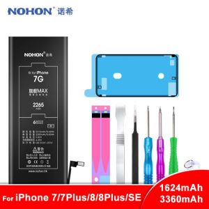 NOHON Battery For iPhone 7 8 Plus 7Plus 8Plus SE Bateria For iPhone7 Replacement Max Capacity Mobile Phone Batarya + Free Tools