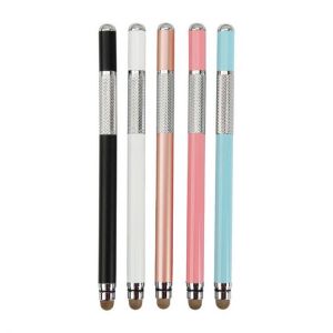 2 In 1 Multifunction Fine Point Touch Screen Metal Capacitive Stylus Pen For iPhone iPad Smart Phone CellPhone Tablet PC
