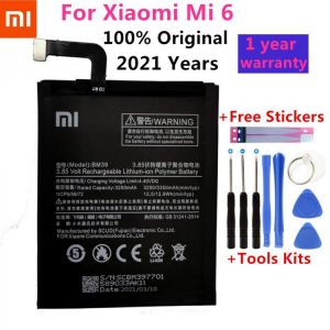Xiao Mi Original Phone Battery BM39 For Xiaomi Mi 6 Mi6 3250mAh High Capacity Replacement Battery Free Tools Retail Package