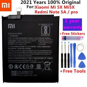 Original Phone Battery for Redmi Note 5A Prime S2 Battery Xiaomi Mi 5X A1 Mi5X BN31 Replacement bateria 5A Pro/prime Y1 MiA1 S2