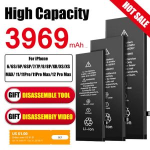 High capacity phone Battery For Apple 5S 5 6S 6 7 8 Plus X SE Xr Xs Max Replacement Bateria For iPhone 7 batteries with Tools