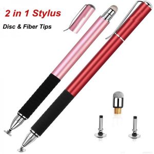 2-in-1 Precision Disc & Fiber Stylus Pen Capacitive Touch Screen Drawing Pen Styli for iPad Galaxy Tab Xiaomi Redmi Huawei