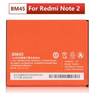 BM45 Replacement Battery For Xiaomi Mi Redmi Note 2 Redrice note2 Phone Batteries 3060mAh
