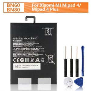 Xiao Mi Original BN60 BN80 Battery For Xiaomi MI Mipad 4/Mipad 4 Plus Genuine Replacement Tablet Battery  Free Tool