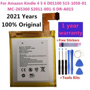 Original 890mAh Battery For Amazon Kindle 4 5 6 D01100 515-1058-01 MC-265360 S2011-001-S DR-A015 Battery Gift Tools +Stickers