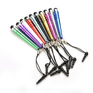 10Pcs/lot Universal Capacitive Screen Touch Pen Stylus for Smart PC Laptop Tablets Pens with Dust Plugs Touch Screen Stylus Pens