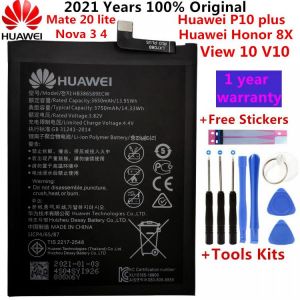Original For Huawei Honor 8X Battery HB386589ECW 3750mAh Full Capacity for Huawei View 10 Lite Battery Replacement +Free Tools