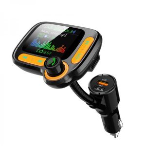FM Transmitter 1.77" Screen Wireless Handsfree Calling Bluetooth-Compatible 5.0 Car Kit AUX Audio Receiver Quick Charge QC3.0