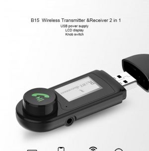 Car Wireless Bluetooth Receiver USB Music Audio Transmitter Bluetooth with Display 3.5mm Aux Bluetooth 5.0 Car Hands-Free