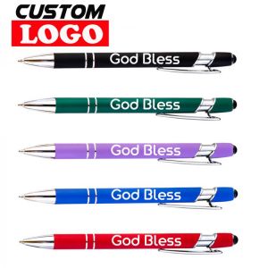 50pcs/Lot 2 in 1 Capacitive Drawing Stylus Ballpoint Pen Touch For IPad IPhone Tablet Smartphone Black Ink Free Custom Logo