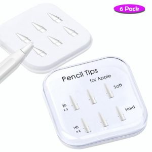 Pencil Tips for Apple Pencil 1st / 2nd Generation, Double-Layered iPad Stylus Nib, Both Soft and Hard, Enough for 3 Years of Use