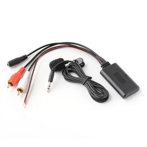 12V Bluetooth AUX Receiver Module 2 RCA Cable Adapter AUX Phone Call Handsfree MIC Adapter Radio Wireless Music Car