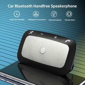 Wireless Audio Receiver Speakerphone Sun Visor MP3 Player Voice Assistance Bluetooth-compatible 5.1 Car Kit Handsfree