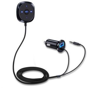 New 3.5mm AUX Audio Music Receiver Adapter Handsfree Bluetooth-Compatible 5.0 Car Kit MP3 A2DP  USB Charger Magnetic Base