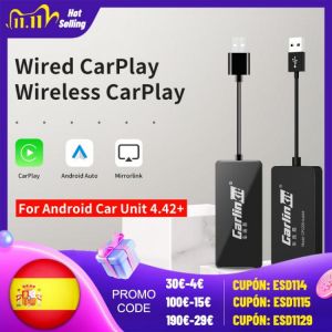 Carlinkit Wireless CarPlay Adapter Wireless Android Auto Dongle Mirror For Modify Android Screen Car Ariplay  Smart Link  IOS 14