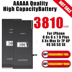 AAAAA Quality Battery For iPhone 6S 6 5S X SE 7 8Plus XR Xs Max High Real Capacity Zero Cycle Original Lithium battery Tools Kit