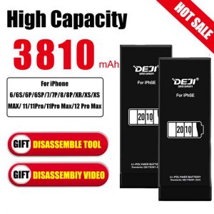 DEJI Battery For iPhone 6S 6 7 4S 8 Plus X XS Max XR 11 High Capacity Internal Replacement Original 4 5S SE Battery Tools Kit