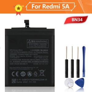 BN34 Phone Battery For Xiao mi Redmi 5A Redrice 5A 3000mAh BN34 Replacement Battery + Tool