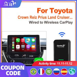 Carlinkit 3.0 CarPlay Wireless Adapter for Toyota Aygo Avalon Corolla Camry Sienna Tacoma Sequoia Tundra Yaris Mirai Venza RAV4