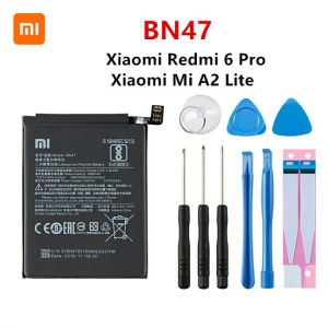 Xiao mi 100% Orginal BN47 4000mAh Battery For Xiaomi Mi A2 Lite/Xiaomi Redmi 6 Pro BN47 Phone Replacement Batteries +Tools