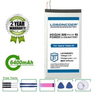 LOSONCOER Battery 6400mAh LIS1569ERPC Tablet Battery For Sony Xperia Tablet Z3 Compact SGP611 SGP612 SGP621