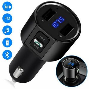 3.4A Quick USB Charger Bluetooth Car Kit FM Transmitter modulator Audio Music Mp3 Player Phone Wireless Handsfree Carkit