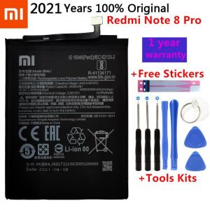 100% Original 4500mAh BM4J Battery For Xiaomi Redmi Note 8 Pro Note8 Pro Genuine Replacement Phone Battery +Gift Tools +Stickers