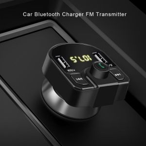 Bluetooth Car Kit Dual USB mobile phone charger FM Transmitter Handsfree Wireless Car MP3 Player FM Modulator cigarette lighter