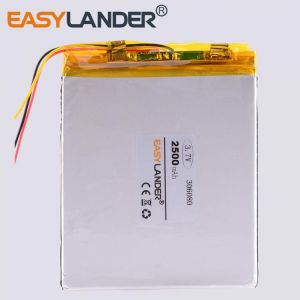 306080 2500 mah love landing PDA smart tablet computer 3.7 v li polymer battery e-book GPS 3 line
