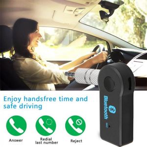 For safe driving Handsfree Bluetooth Car Kit stereo Music Audio Receiver Auto 3.5mm AUX adapter for car Speaker phone PC PSP