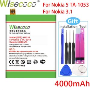 Wisecoco HE321 HE336 4400mAh Battery For Nokia 5 Dual SIM (TA-1053 DS) For Nokia 3.1 Phone Battery Replacement +Tracking Number