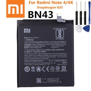 100% Original Xiaomi Redmi Note 4 4X 4 X 4100mAh BN43 For Xiaomi Global Snapdragon 625 Battery Batterie Bateria Smart Phone
