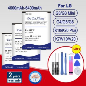 Battery For LG G5 G6 G4 G3 Mini K10 V20 Bateria BL-44E1F BL-51YF BL-53YH BL-42D1F BL-54SH BL-T32 BL-45A1H Free Tool