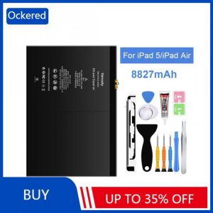 Ockered 8827mAh Original Tablet Battery for IPad 5 IPad Air Replacement Battery for IPad5 A1484 A1474 A1475 with Free Tools