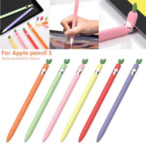 1PC Creative Fruit/Vegetable Design Cute Shockproof Non-slip Sleeve Soft Silicone Protective Case for Apple Pencil 1 2